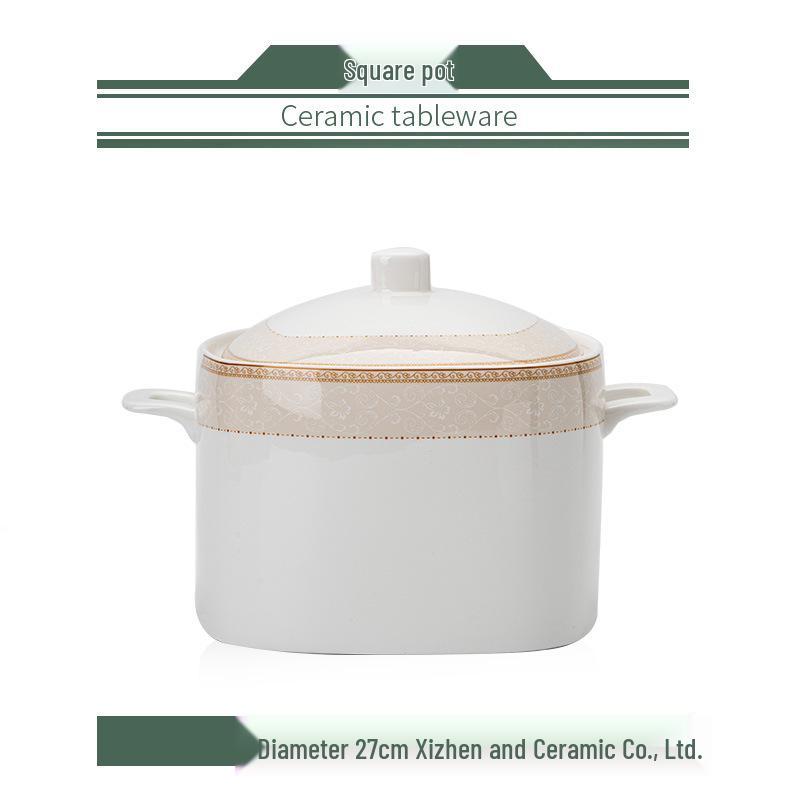 Yun Zhi He Jingdezhen High-Temperature Glazed Chinese Ceramic Tableware Set: Bowls, Plates, Chopsticks, and Dishes