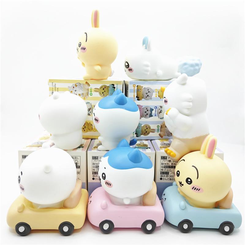 Anime Joyful Pvc Bear Friend 3 Selfdeprecating Car Model Figurine Blind Collectible Box