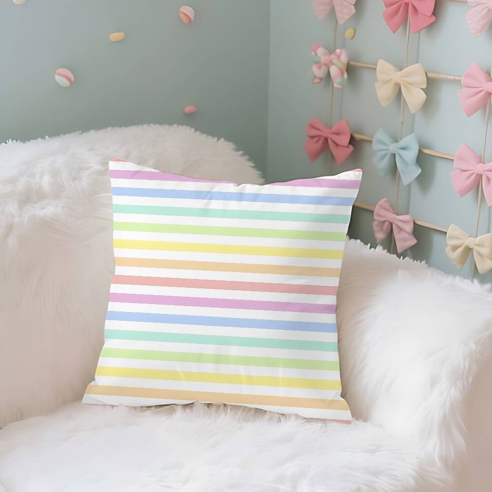 LGBT Rainbow Flag Pillow Case Throw Pillow Cover Nordic Vintage Style Cushion Covers Home Living Room Sofa Couch Seat