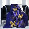 Super Soft Funny Butterfly Throw Blanket Cozy Fleece Fuzzy Plush Flannel Blanket for Travel Camping Living Room Sofa Decor Gift
