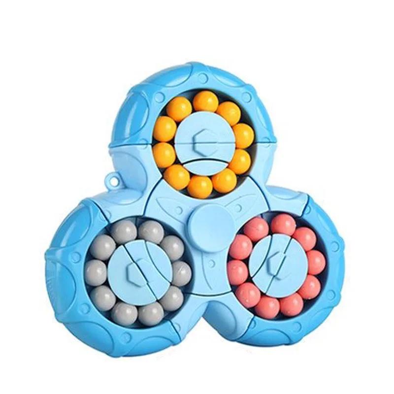 Six-sided Rotation Finger Bean Intelligence Gyro Antistress Fingertip Cube Learning Educational Magic Disk For Kids