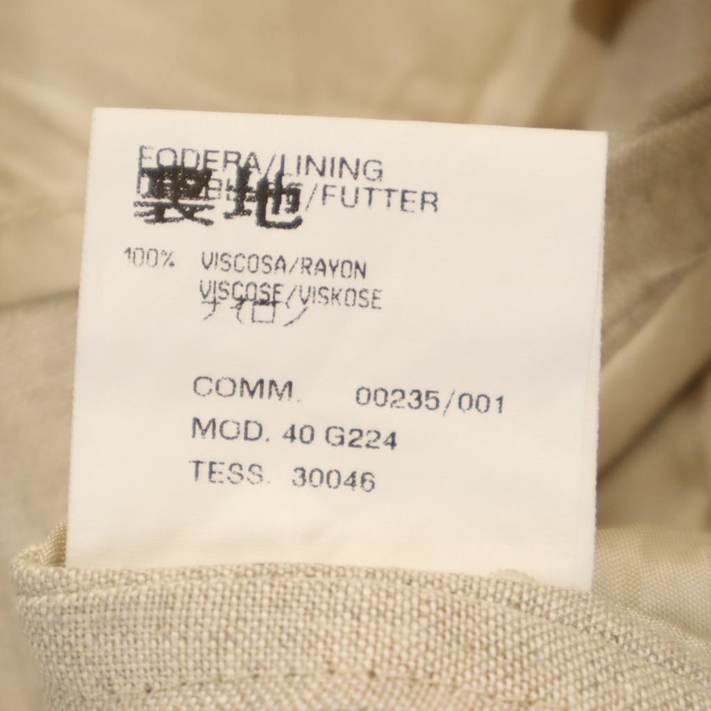 Costume National Made In Italy 100% Linen Tailored Jacket Beige Men's Used