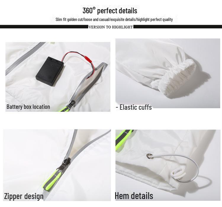 LED Bunte Leuchtjacke für Performance- und Disco-Events - Waschbar und Perfekt für Paare