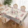 Frühling und Sommer Pastoral, Quadratische/Runde Tischdecke, Tischdekoratives Tuch mit Blumenmuster, Rosenranke