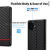 Etui A52S A51 Carbon Fiber Magnetic Flip Case for Samsung Galaxy A52s 5G A51 A515F A71 A72 A12 A32 A22 Soft Leather Wallet Funda