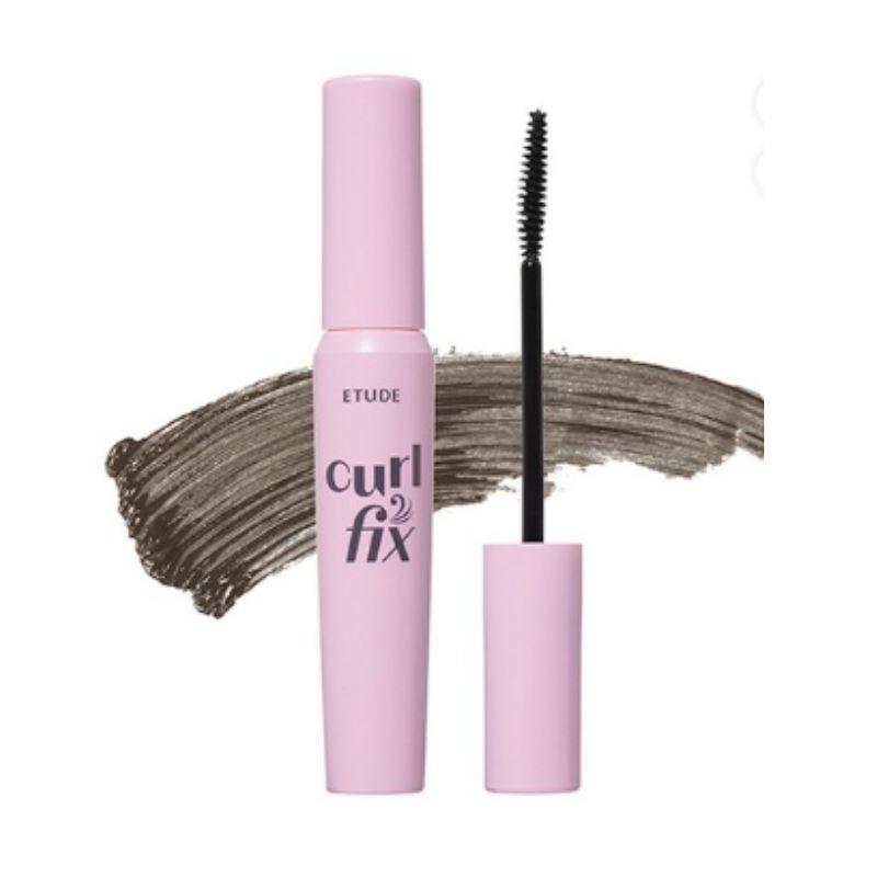 

ETUDE Curl Fix Mascara 7.5g – Long-Lasting Curling & Fixing, Smudge-Proof Lash Mascara Gray Brown
