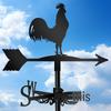 Weather Vane Ornament: Outdoor Wrought Iron Spray-Painted Roof Decoration Metal Craft