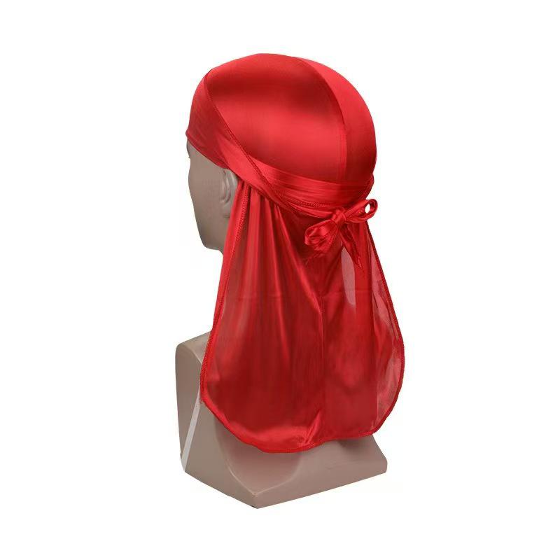 Silk Pirate Hat: Hip Hop Long-Tail Elastic Head Wrap for Men