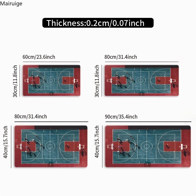 Basketballplatz Mauspads Schreibtischzubehör Extra Großes Gaming-Schreibtischpad für Schreibtisch Rutschfeste Gummibasis Computer-Mauspad Genäht