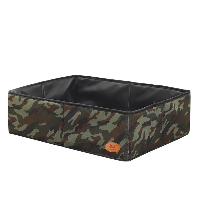 Foldable Litter Box Oxford Cloth Folding Litter Pan Leak-Proof Waterproof Pet Toilet Kitten Litterbox For Car Camping Road Trip
