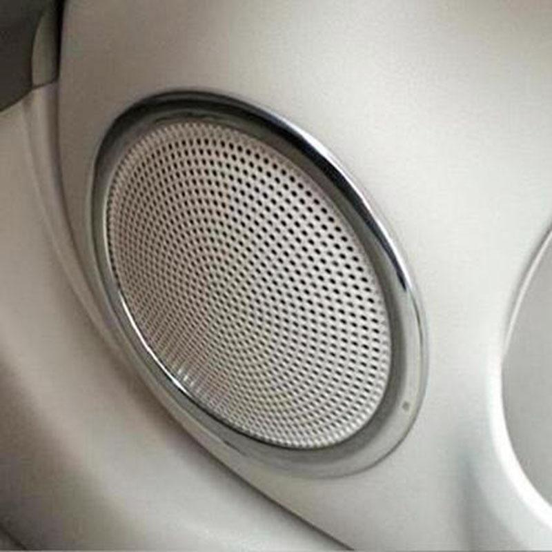 Interior Frame Speaker Box Plated Ring for Nissan Qashqai J11 2014 2015 2016 2017 2018 Chrome Car Accessories 4 Pcs
