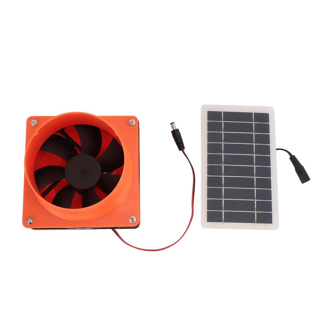 Solar Powered Exhaust Fan 10W 5V ABS Monocrystalline Silicon Solar Panel Ventilation Fan Kit for Round Pipe Pet House