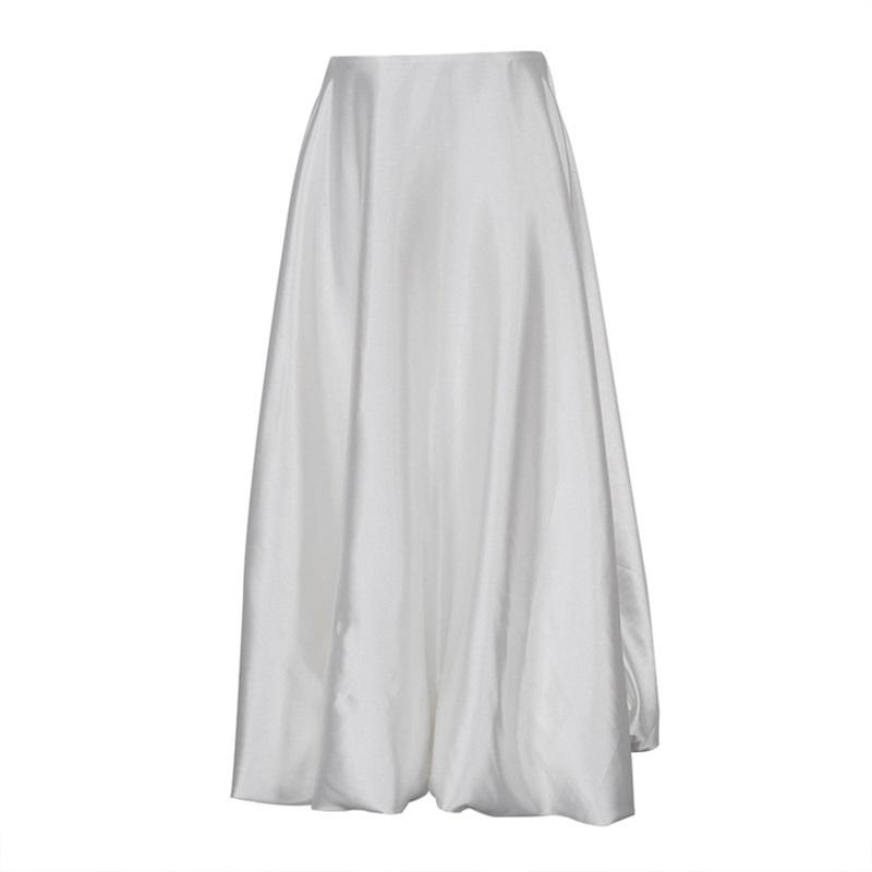 European And American Style Spring Balloon Skirt Casual Simple Solid Color Wild High Waist Tutu Skirt
