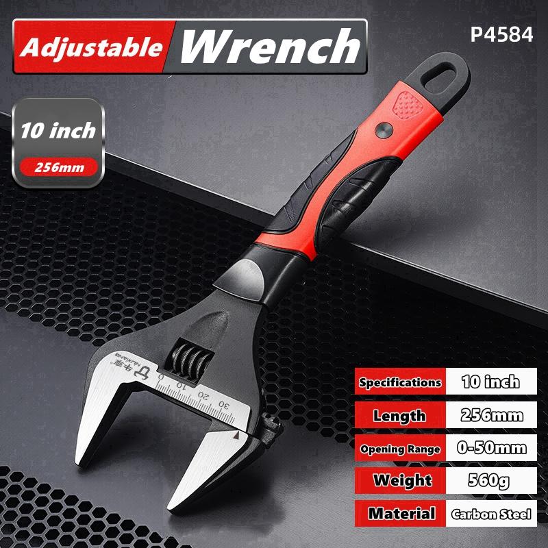 Adjustable Wrench Stainless Steel Universal Spanner Bathroom Wrench Large Open High Quality Plumbing Repair Tool Household
