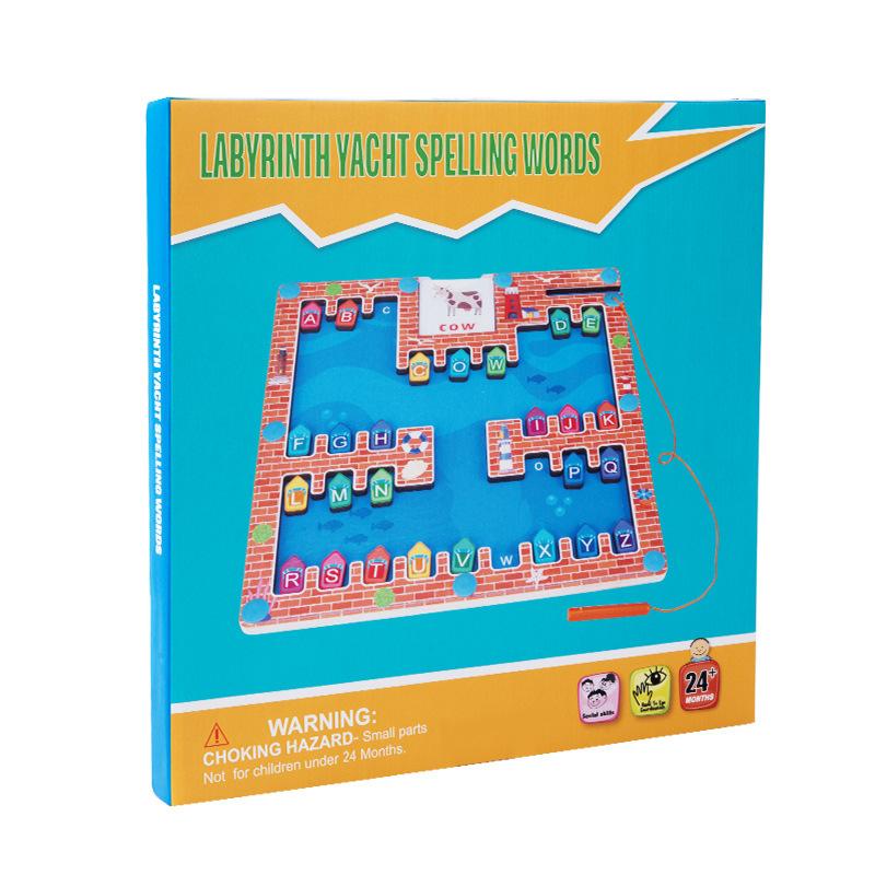 

Новые детские деревянные парковка с буквами, парковка-лодка, передвижные бусины, лабиринт с магнитной ручкой, развивающие игрушки для раннего развития