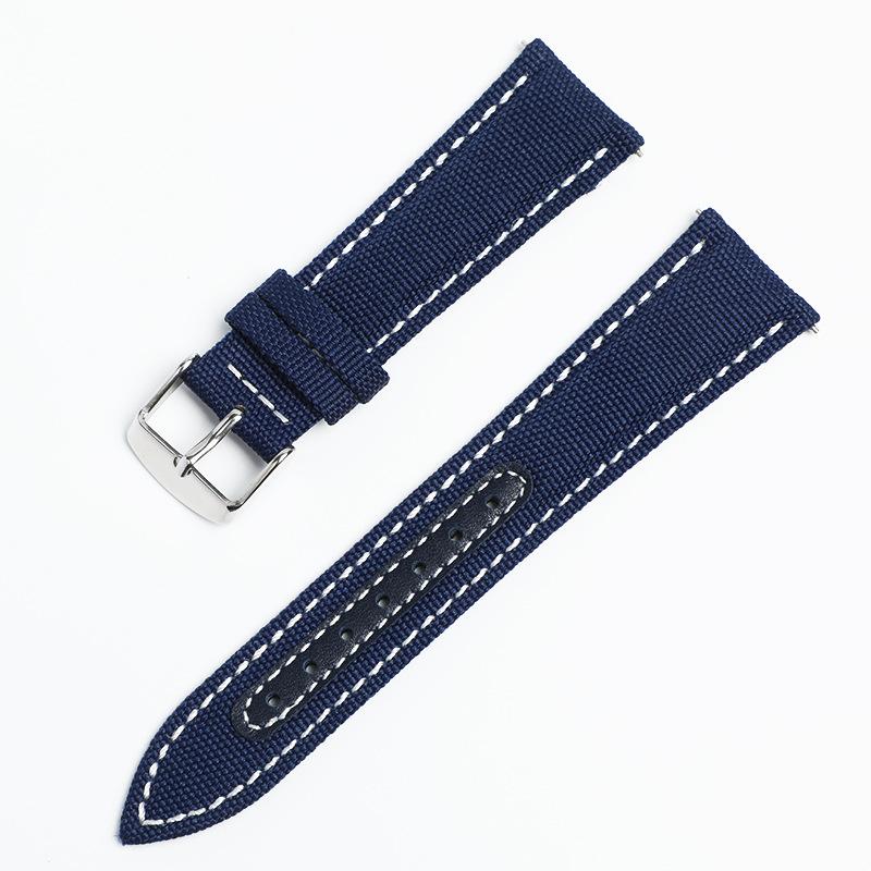 Canvas Nylon Strap Universal Huawei Samsung Nylon Leather Watch Strap 20mm 22mm for Omega
