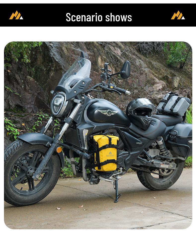 Naturepea Waterproof Motorcycle Saddlebag and Multi-functional Riding PVC Backpack
