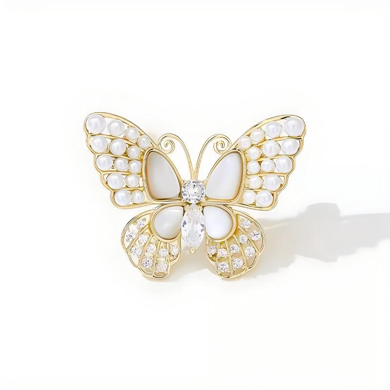 Schmetterlingsbrosche, Hochwertiger Damenanzug, Luxuriös und Exquisit, Broschen-Accessoire, Eleganter Design-Sinn, Nischen-High-End-Brosche