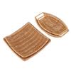 Square Oval Rattan Fruit Bread Snacks Storage Tray Coffee Bar Display Basket Nordic Desktop Cosmetic Sundries Organizer