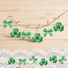 18pcs St. Patrick's Day Hanging, Green Clover, Bow, Irish Festival Gift Label, Office, Garden, Home Decoration, Party Decoration