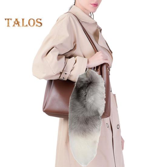 Fuskrävsvans Nyckelring Hänge Handgjord Fuskpäls Svans Cosplay Renässans Furry Svans Handväsketillbehör