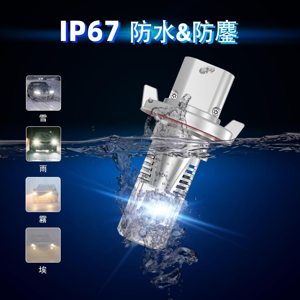 Sinoparcel H13/9008 LED Headlight, Explosive Brightness, 7x Brightness, 6,500K High Brightness, Compatible with