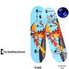MDUG Flashing Wheel Double Kicktail Skateboard for Beginners
