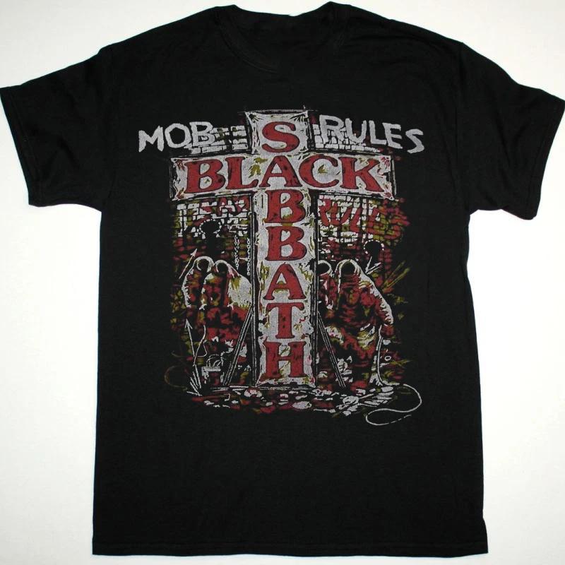 1981 Tour Mob Rules Black Sabbath Shirt Black Unisex Graphic Short Sleeve Shirt Unisex Men Women Summer Crew Neck Cotton Tee