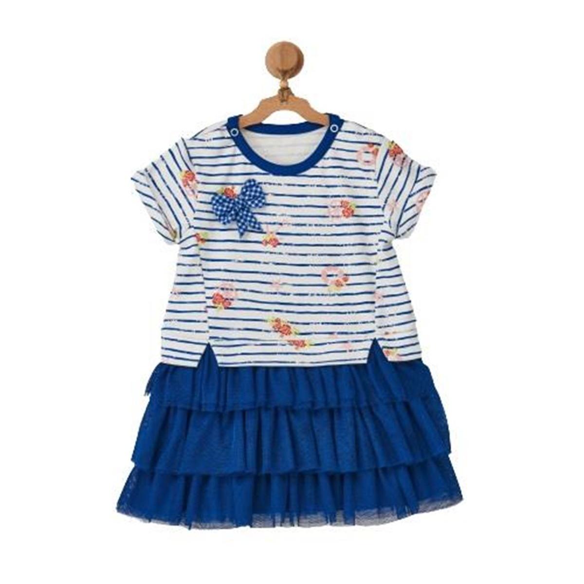 

Andywawa AC22554 Flowers Anchors Bebek Elbise NAVY