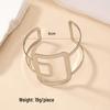 Fashion Design Retro Geometric Open Bangle for Women