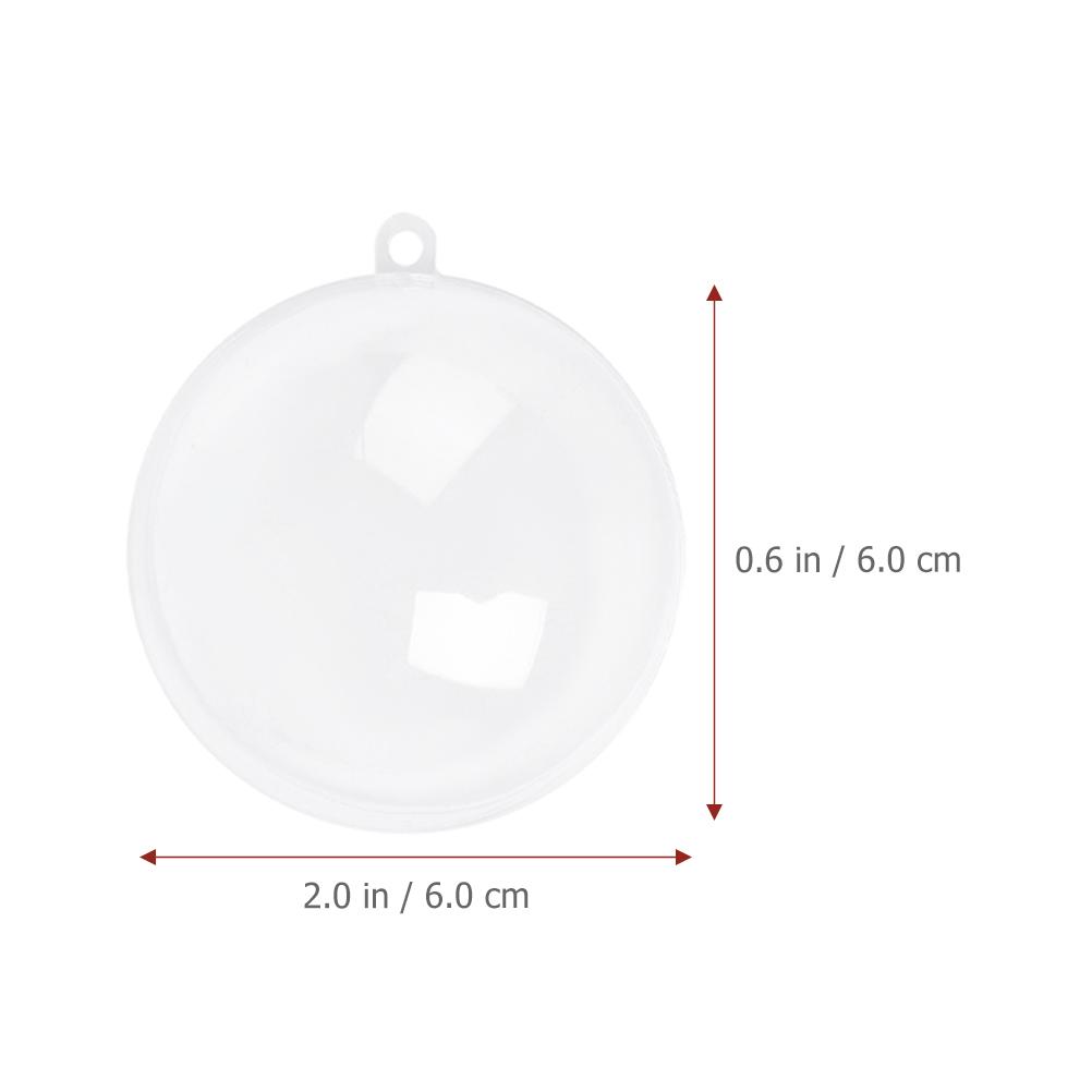 10Pcs Clear Plastic Balls Fillable DIY Crafts Christmas Decorations Transparent Ornaments Birthday Party Supplies