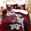 Anime Game Helltaker Bedding Set Printed Bed Set With Pillowcase Bed Duvet Cover Soft Queen King Size Bedclothes Home Boys Adult