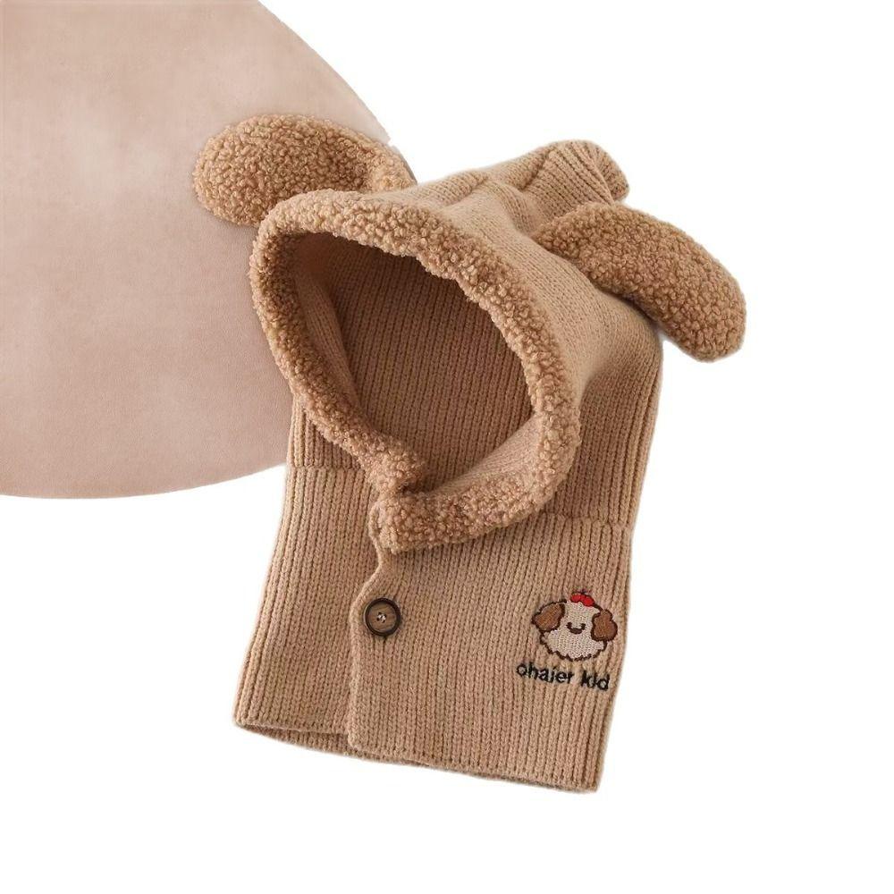 Neck Warmer Knitted Ear Flap Hat Thick Warm Baby Dog Ear Hat Fall Winter Knit Hat  Winter Season