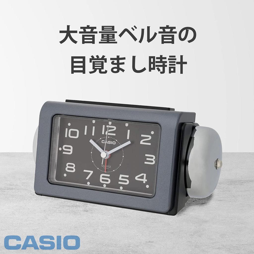 CASIO Alarm Clock Explosive Alarm Clock Bell Black Analog Sleep Buster Snooze Light TQ-647-1JF