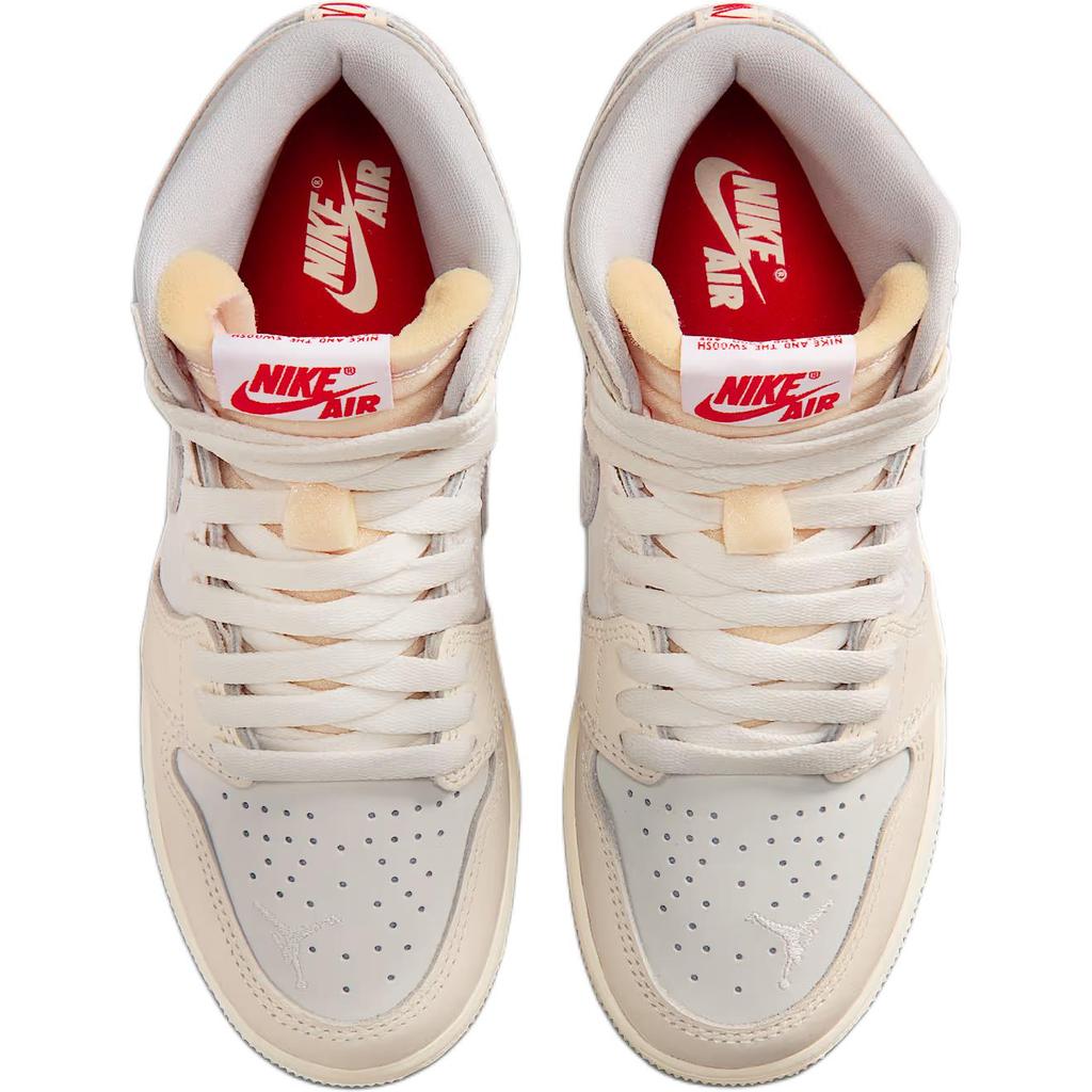 Air Jordan 1 High Retro OG GS Sail University Red Kinder Sneakers Pale-Ivory Coconut-Milk Phantom IH4281-100