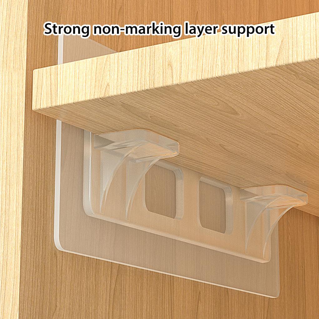 Shelf Support Holders Free-punching Removable Rack Pegs Plastic Wardrobe Partition Brackets Cabinet for Bathroom Bedroom