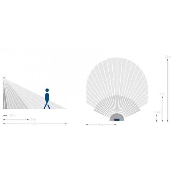 Détecteur de mouvement theluxa mural extérieur s150 bk noir - theben - 1010501