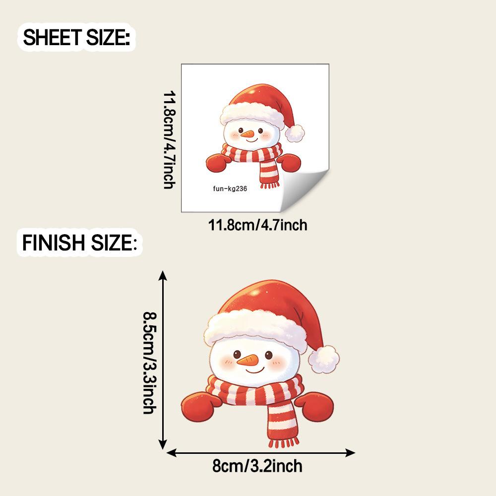Christmas Santa Cat Switch Plate Wall Sticker Self Adhesive Removable Living Room Bedroom