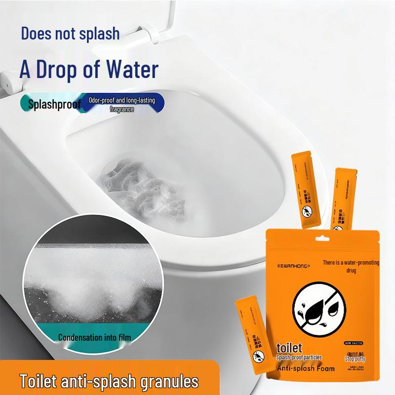 Travel Portable Antibacterial Toilet Cleaner - Anti-Splash, Deodorizing Granules with Independent Packaging