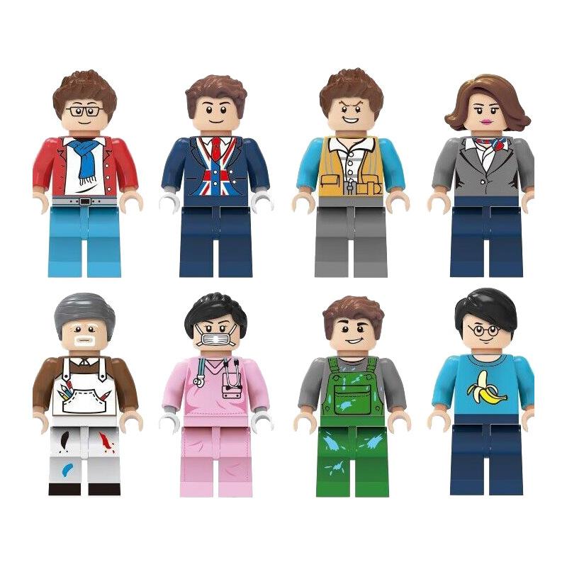 Professional Minifigures Lw007A Children Assemble Small Particles Building Block Toy Paint Nurse Student