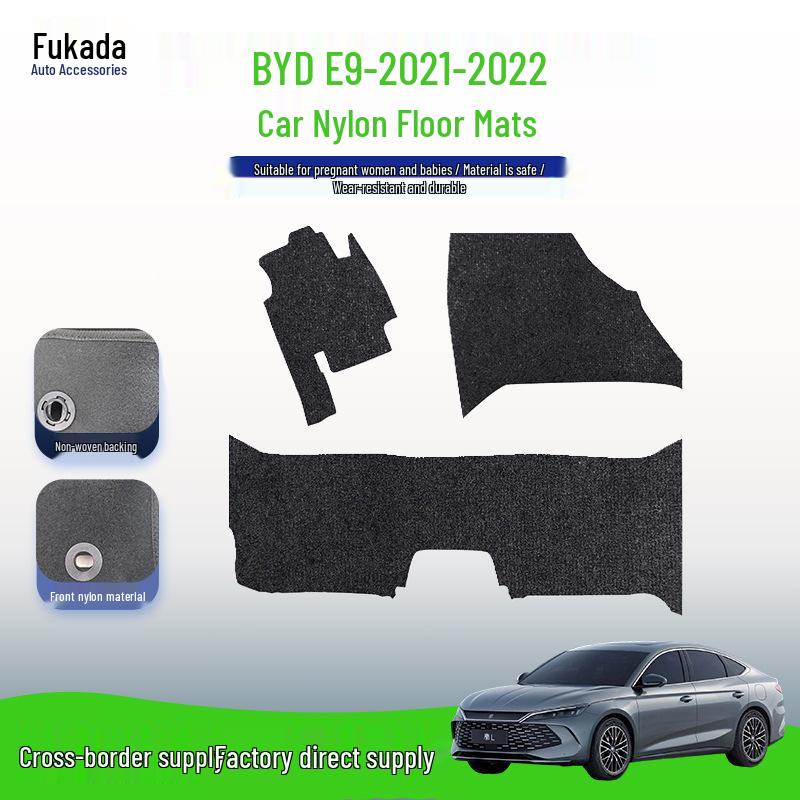 Durable Floor & Trunk Mats for BYD E9-21-22 Models - Thickened, Wear-Resistant Nylon