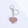Sparkling Heart Keychain With Rhinestones Accent Zinc Alloy Design Bag Hanging Decoration For Women Gift Giving
