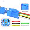 [EL]16mm 12V Momentary Speaker Speaker Button Toggle Switch Installation Hole With Car Pre Wiring Socket