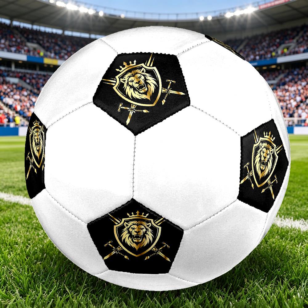 1PC Lion Crest Armor Shield Soccer Ball Size 5 Football Machine Sewn Indoor/Outdoor Universal Football S109