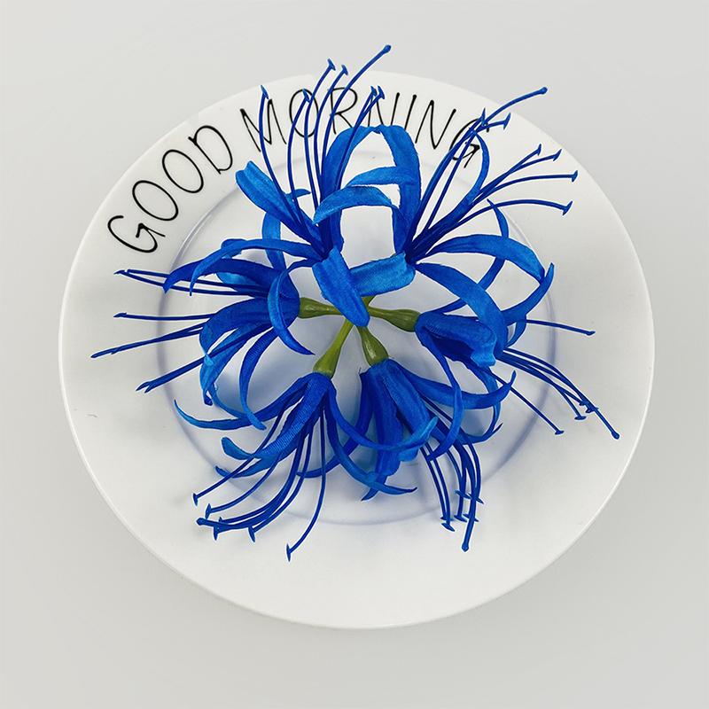 

Имитация ветра и дождя, голова цветка орхидеи, реквизит для ханьфу в древнем стиле, цветочная декорация, аксессуары для волос синий