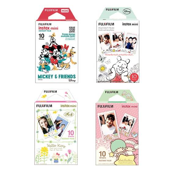 

[Набор из 4 видов фотопленки Instax] Fujifilm instax mini [Набор Disney и Sanrio] Микки и друзья + Винни-Пух + Китти + Кики и Лала