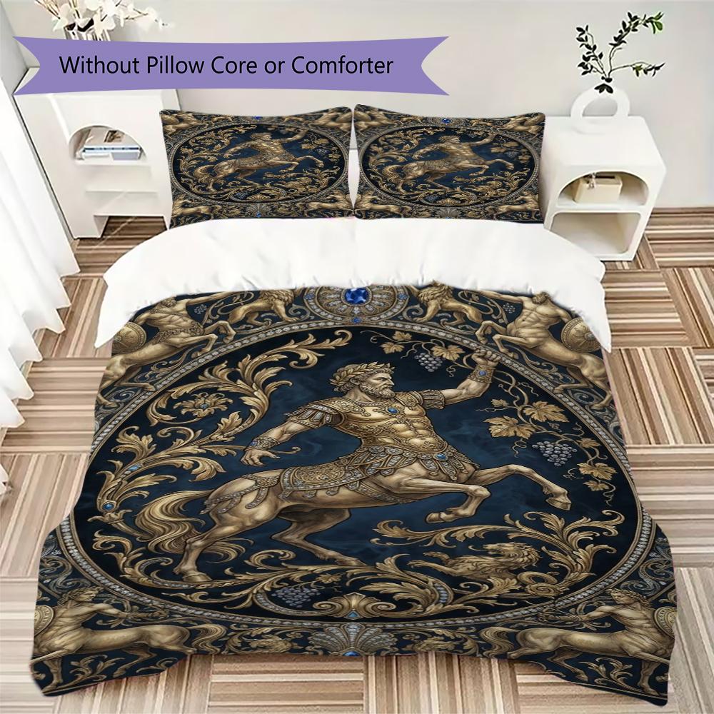 Centaur Pattern Bedding Uilt Set Uilt Cover Pillowcase Home Decoration Birthday Gift (1 * Duvet Cover + 2 * Pillowcase Without Core)90