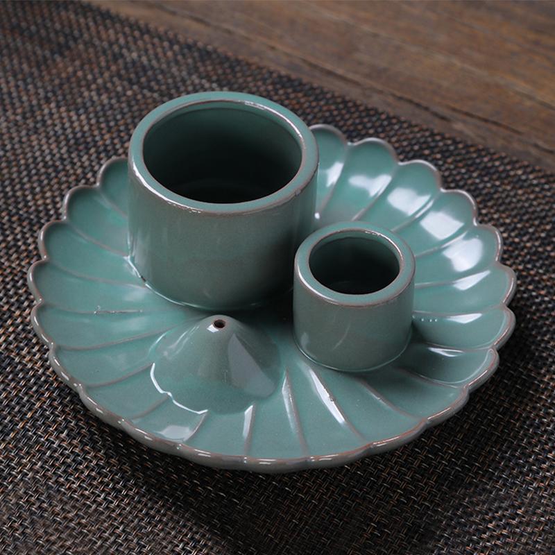 Ceramics Tray Bedroom Unique Candlestick Ambience Candle Holder Censer Crafts Decorative Ornaments