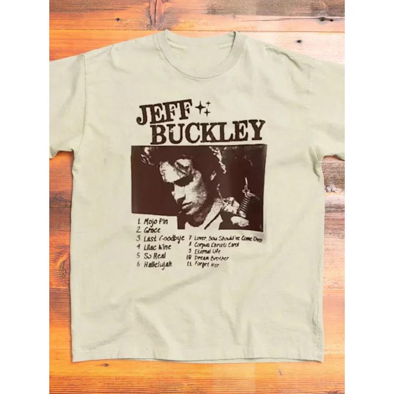 Jeff Buckley T-Shirt, Jeff Buckley White Boy Tour 1995 Music Tour KH1712 long or short sleeves S разноцветный