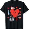 Valentines Day Nurse Heart Funny Nursing Scrub Top RN Women T-Shirt